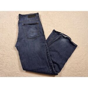 Calvin Klein Jeans Men Straight Fit Blue Denim Casual Pants W38 L32